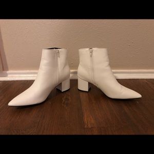 White Ankle Booties Size 8.5”